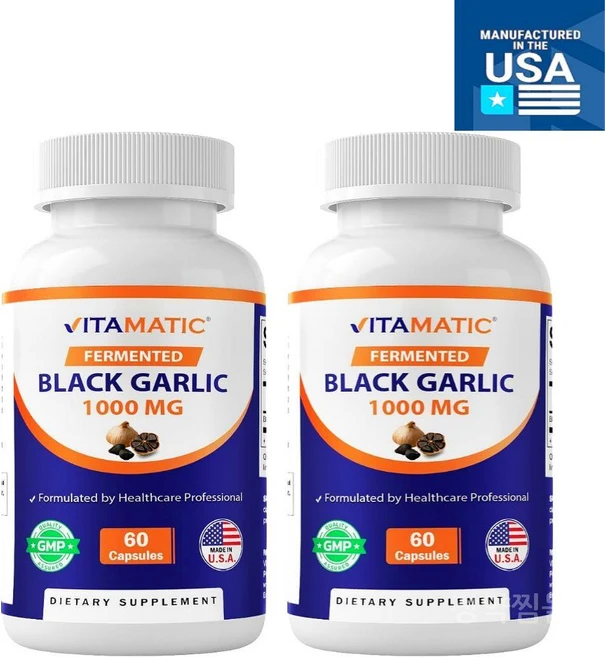 (바이타매틱) 발효 흑마늘 캡슐 60정 X 2통 미국직구, 알약/캡슐, 1세트 - 쿠팡
