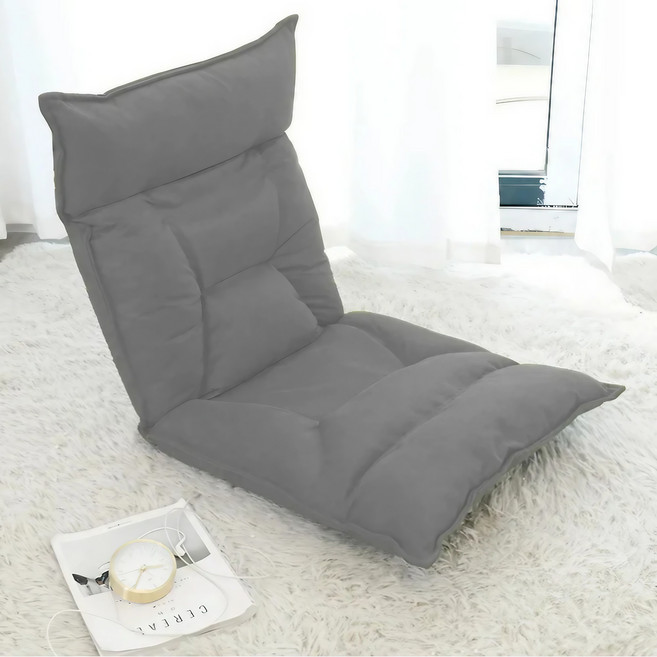 라온프리 편안한 1인용 쇼파 접이식 각도조절 좌식의자, 라이트 그레이, 1개