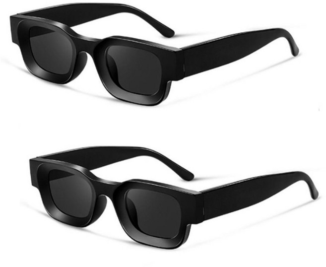 리빙듀오 인싸선글라스 안경 인생네컷 할로윈 2개 한세트, 023.트렌드선글라스 블랙(149)