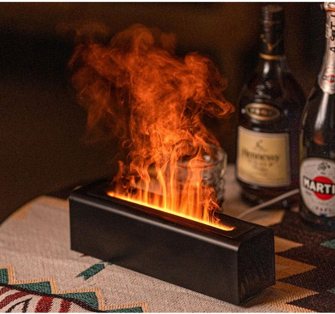 벽난로 가습기 불멍 무드등 탁상용 화이트 블랙