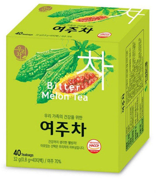 우리차 여주차 티백, 800mg, 40개입, 2개