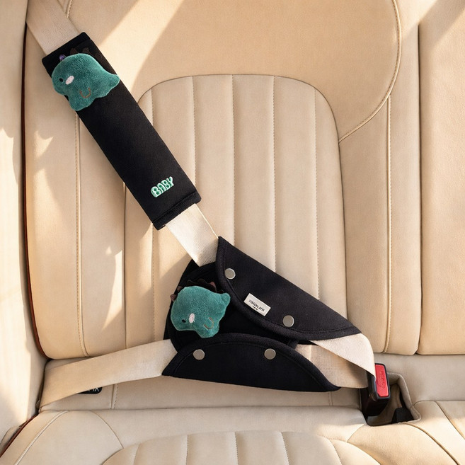 베베몽드 차량용 안전벨트 커버 세트 목쓸림방지, 1개, 쾌적블루