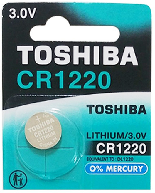도시바 파나소닉 맥셀 CR1220 코인 건전지 모음, CR1220 도시바 포장, 1개