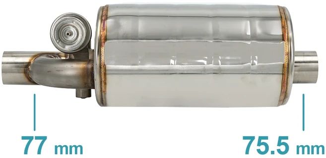 범용 자동차 배기 시스템 진공 밸브 제어 파이프 키트 가변 소음기 스테인레스 51 63 Mm 원격, 04 76MM Muffler right