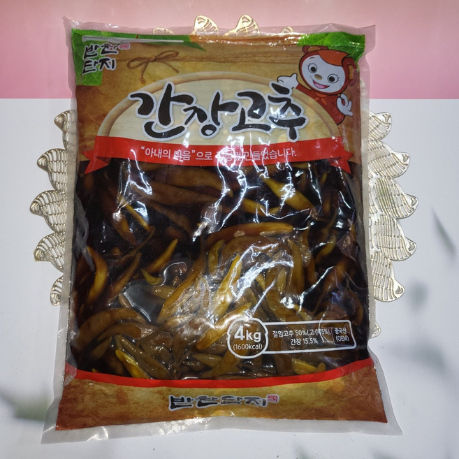 반찬단지 간장고추 4kg 식당납품 반찬 간장고추지, 2개