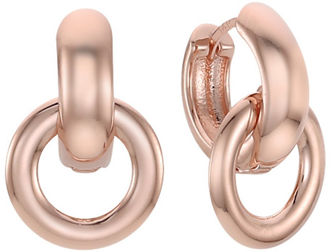 레베르 클래식 무드 데일리 여성 링 귀걸이 14K 골드핀 원터치 귀걸이