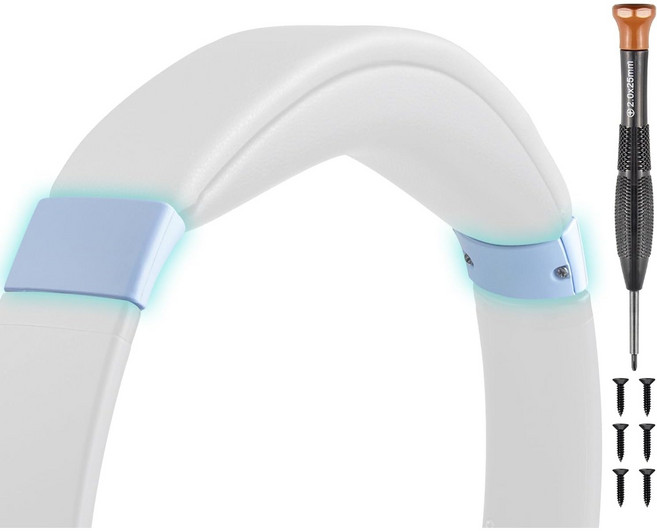 SOULWIT 수리 헤드밴드 엔드 캡-호환 보스 Bose Quiet Comfort QC35 II(QC35ii)/QC45/QC SE/새로운QC 무선 헤드폰 액세서리 커버 1쌍, Moonstone Blue, 1개