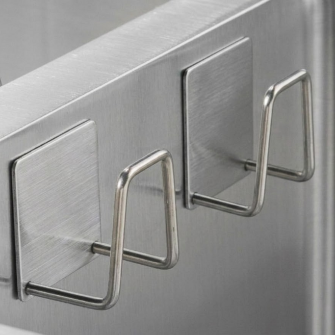 줌마리빙 다용도 무타공 고리, 2개, 스틸