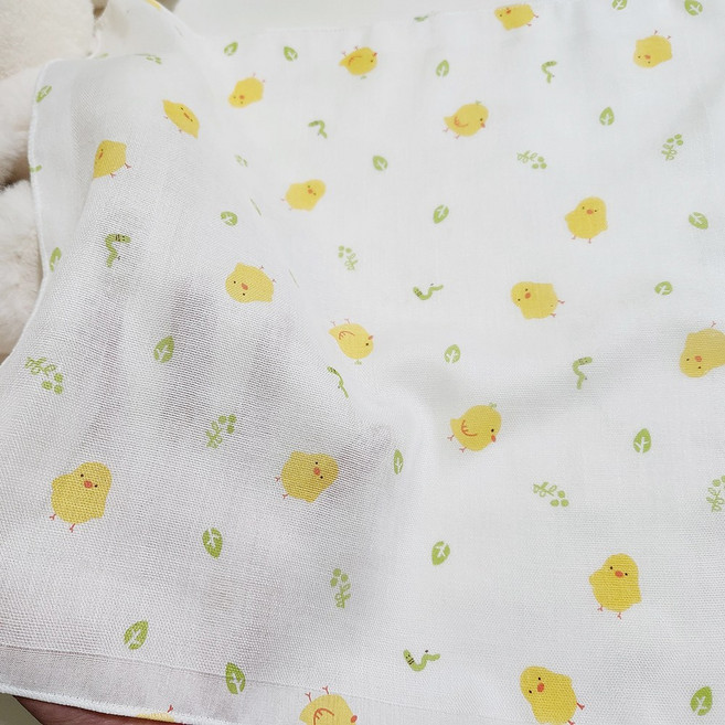 국산 무형광 대나무 밤부 손수건 아기 신생아 가제 거즈 엠보 면 나염