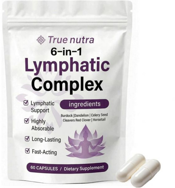 Lymphatic Complex，Lymphatic Complex，Natural Ingredients，60 Soft Capsules, Lymphatic Complex，Lymphatic Co