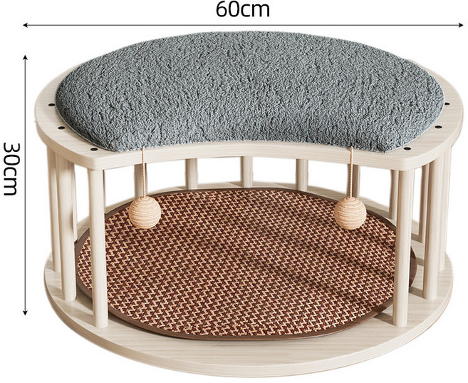猫咪睡袋冬季保暖防寒猫窝封闭式安全感大号被窝睡眠隧道猫床拖鞋, 1개, 대형 여름용 그레이 털 쿠션