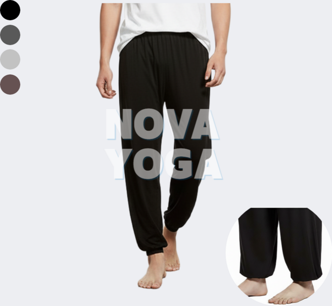 노바요가 남성 하렘 요가 운동복 바지 모달 루즈핏 팬츠