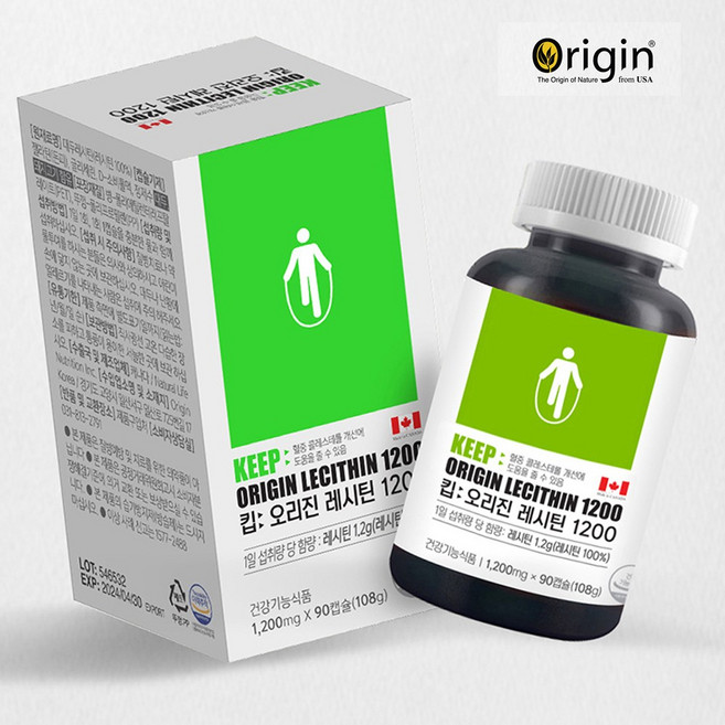 오리진 킵 레시틴 1200 108g, 90정, 1개