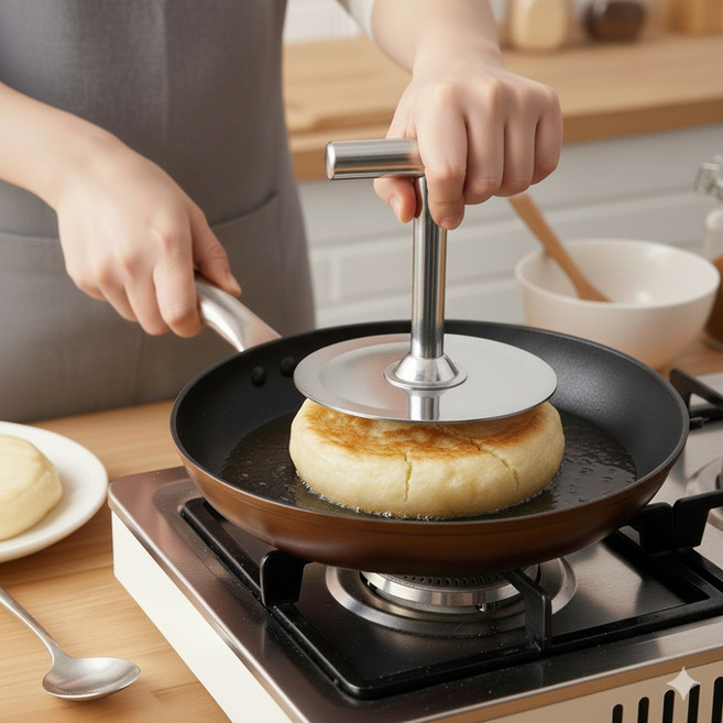 델키 스텐손잡이 호떡누르개 중, 혼합색상, 1개