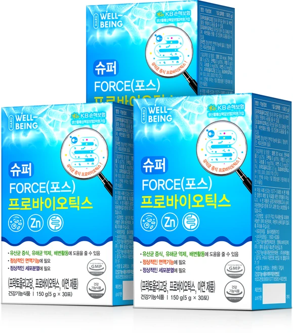 하루웰빙 슈퍼 FORCE(포스) 프로바이오틱스 5g x 30포 4개(4개월분), 3개 - 쿠팡