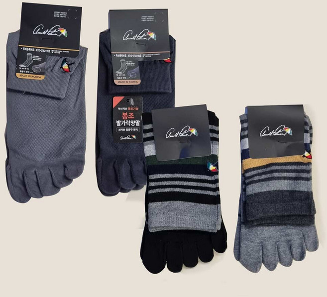 마마로 아놀드파마 국산 파일 망사 남자 여자 발가락양말 5족세트