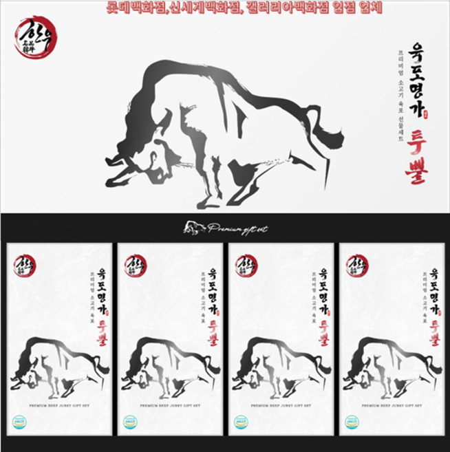 한우 육포명가 투뿔 2호 360g, 12개, 30g