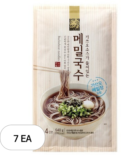 청수식품 가쓰오메밀국수, 640g, 7개