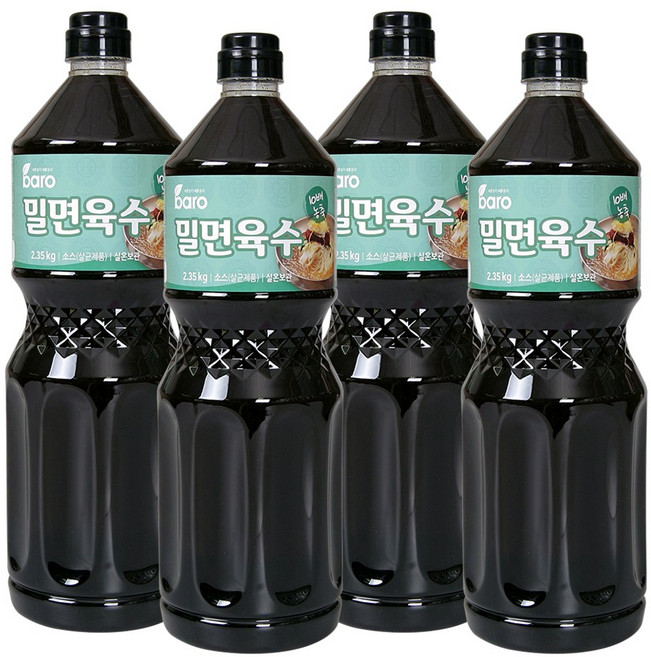 바로 10배희석 밀면육수 부산밀면 냉면 육수 소스 장국, 4개, 2.35kg