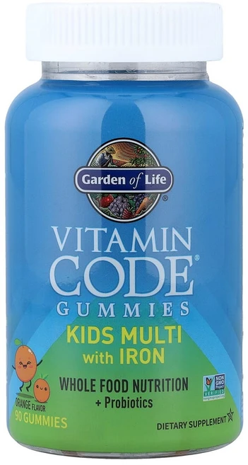 가든오브라이프 Vitamin Code 구미젤리 키즈 멀티 철분 함유 오렌지 구미젤리 90개, 1개, 90정 - 쿠팡