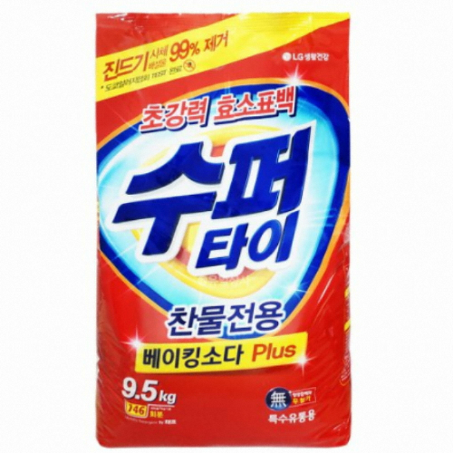 수퍼타이 찬물전용 베이킹소다 플러스, 1개, 9.5kg