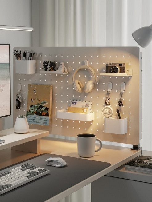 무타공 스탠딩 2단 3단 철제 원목 벽걸이 틈새 다용도 수납 선반 조립식 책상용 정리대, 1단, AO_부속품 10개 80x40 얇은 연두색클립