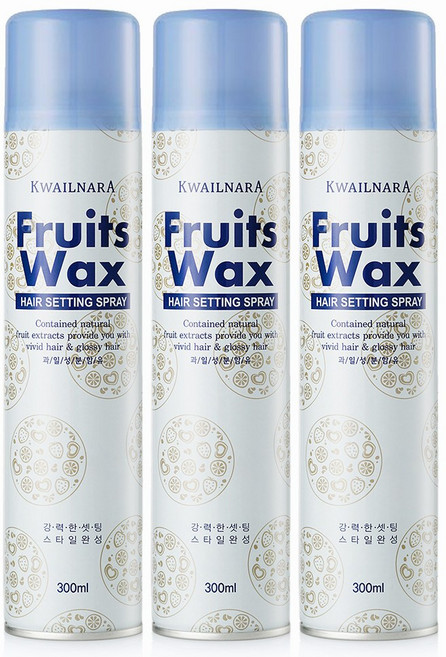 과일나라 후르츠왁스 헤어 셋팅 스프레이, 3개, 300ml