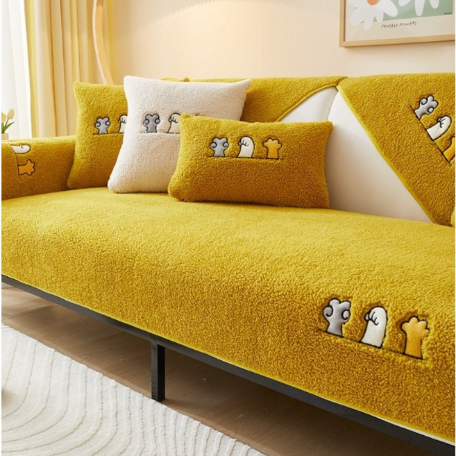 극세사 겨울 쇼파패드 미끄럼방지 3인 4인 소파 덮개 가을겨울용 따뜻함 부드러움