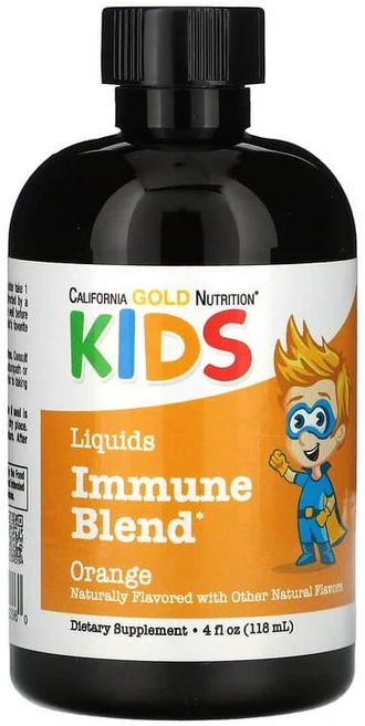 California Gold Nutrition 액상 면역력 강화 혼합물 올리브 잎추출물 세인트존스워트 콜로이드 실버 오렌지 118ml CGN-02296, 1개 - 쿠팡