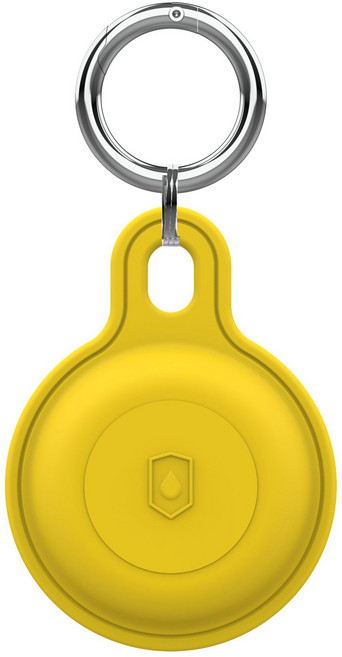 適用於 AirTag 的保護套，附鑰匙圈，防潑水、防刮、防摔, 黃色, 1個