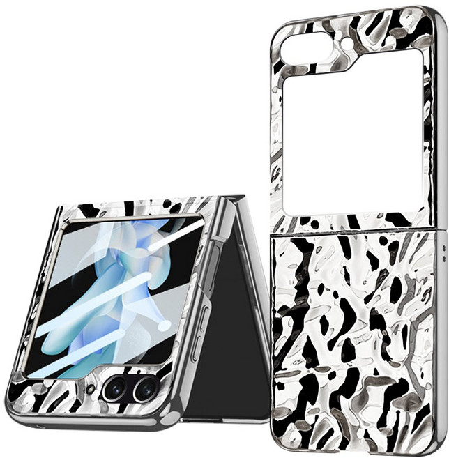 갤럭시 Z 플립 케이스 실버 웨이브 감성