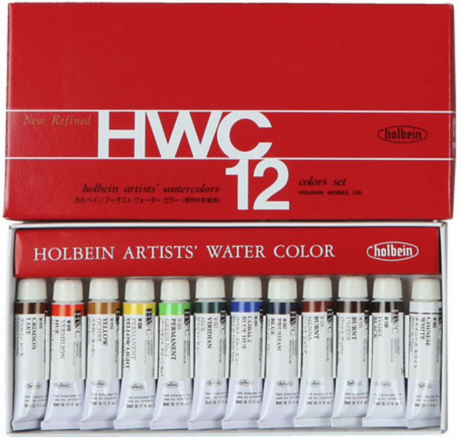 홀베인수채화물감 HWC 12색세트(5ml), 단품
