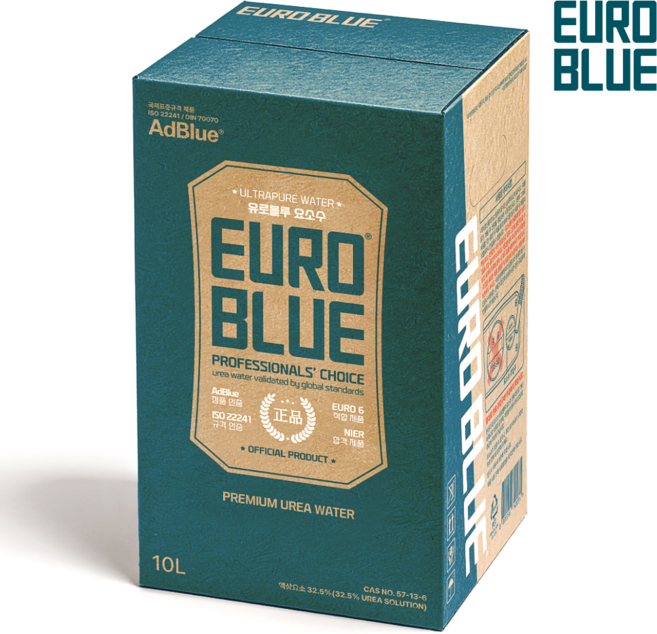 [ 유로블루 ] *주7일 발송* 프리미엄 요소수 10L 차량용 EURO BLUE 디젤 경유 국산 수입차 AdBlue인증, 1개
