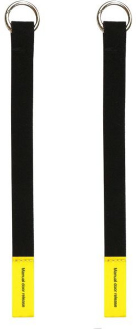 차량 도어 비상용 풀 코드 - 테슬라 모델 Y3 리어 도어용 고강도 나일론 수동 릴리스 스트랩 2개 비상 상황에서 안전 핸들이 있는 이스케이프 랜야드 신속한 출구블랙