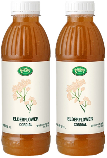 오스터버그 엘더플라워 크러쉬 1L 베이스, 2개