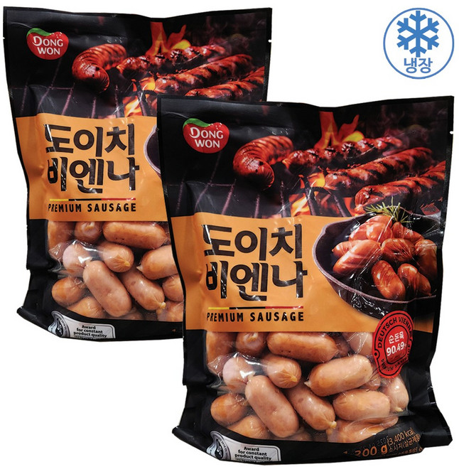 코스트코 본엠 도이치비엔나소시지1200g 아이스포장무료, 1.2kg, 2개