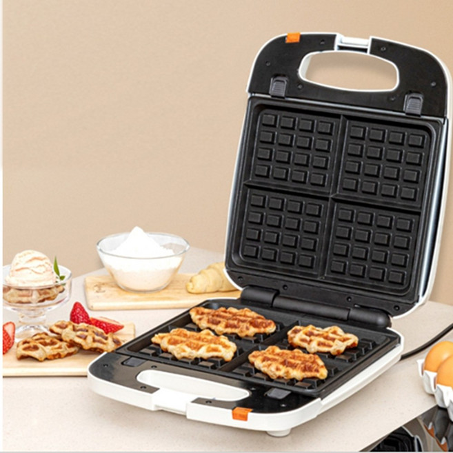 4구 와플팬 파니니팬 화이트 크로플팬 와플 그릴팬 와플기계, 1개
