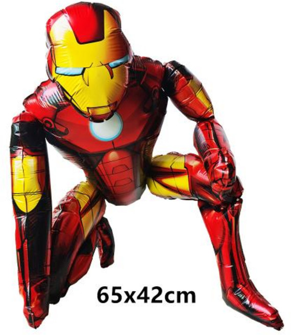 대형 3D 스파이더맨 아이언맨 풍선 스탠딩 알루미늄 호일 생일 파티 장식 만화 어린이 베이비 샤워 용품 선물