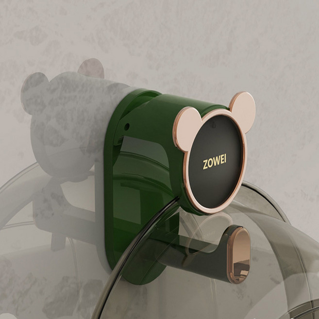 1+1 세수 대야 걸이 거치대 다용도 고리 후크 욕실정리 무타공 접착식, 2개, 곰돌이그린