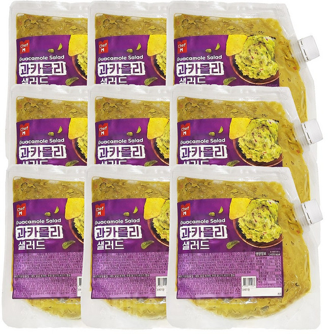 샐러드미인 과카몰리 샐러드, 9개, 500g