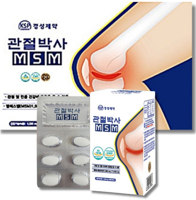 경성제약 관절박사 MSM 1 000mg 6개월분 관절 연골 건강기능식품 식이유황, 10개, 36정