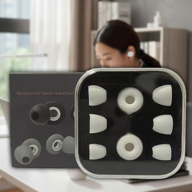 마이룸템 소음방지 수면 실리콘 귀마개, 1세트, 1쌍