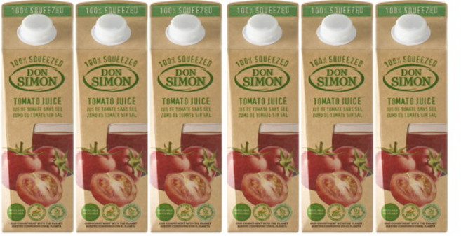 [돈시몬] 100프로 NFC 착즙주스 1L 토마토 X 6팩, 1세트