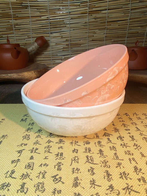 7英寸 冰花瓷碗 湯碗 水果碗, 如圖所示, 1個