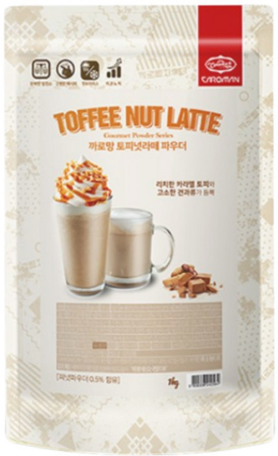 까로망 토피넛라떼 파우더, 1kg, 1개입, 7개, 1kg