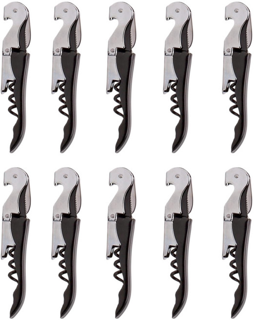 2단 와인오프너 블랙 10개입 세트 병뚜껑 따개, 10개