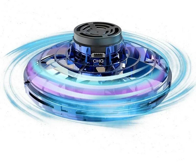 플라잉 스피너 미니 드론 피젯 호버 부메랑 손 제어 스피닝, 1개, 3. 파란색