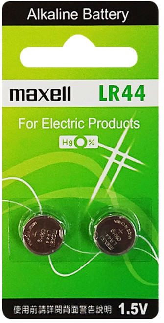 BWW maxell 鹼性鈕扣型電池, 1個, LR44