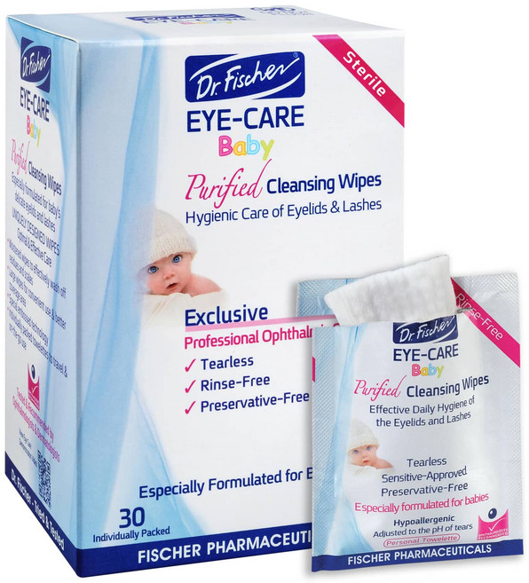 Dr.Fischer 닥터피셔 아이케어 베이비 눈꺼풀 클렌징 티슈, 1개
