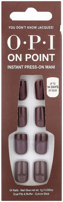 OPI 온 포인트 인스턴트 프레스온 매니큐어 숏 길이 유 돈트 노우 자크! 27피스 키트 OPI-11403 - 쿠팡